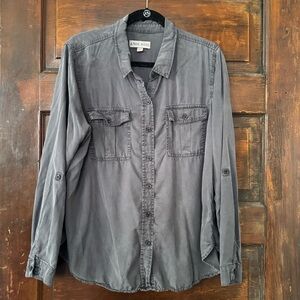 Knox Rose Gray Button Down Shirt